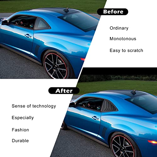 Danti Side Window Louvers for Chevrolet Camaro LS LT RS SS GTS 2010-2015 Windshield Sun Shade Cover Lambo Style Window Cover Matte Black(2pcs) - Image 2
