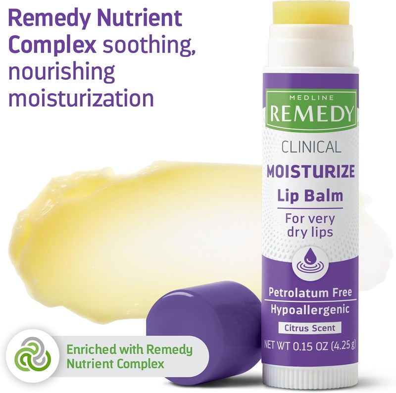 Medline Remedy Clinical Moisturizing Lip Balm for Very Dry Lips - 0.15 oz - Image 4