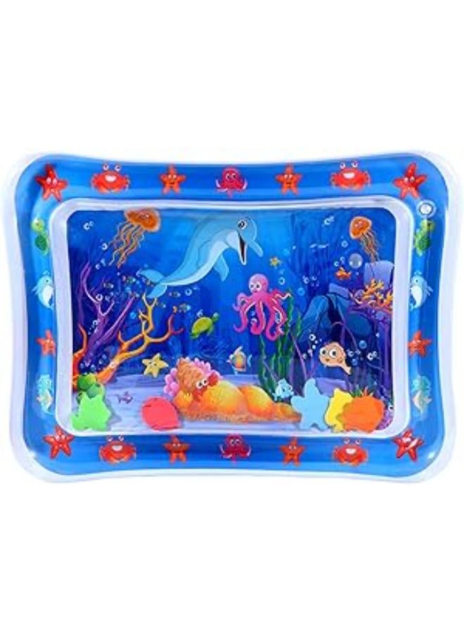 سجادة لعب بمستشعر الماء من Vinuwu، سجادة قابلة للنفخ بمستشعر الماء للقطط، سجادة لعب مائية سميكة تشعر بالانتعاش والراحة للقطط (الدلافين)