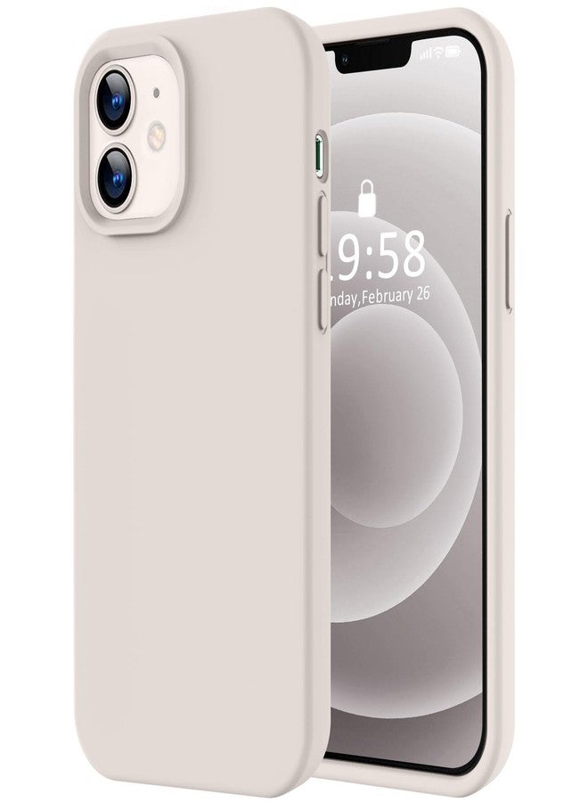 LOVE 3000 جراب LOVE 3000 مصمم خصيصًا لهاتف iPhone 12/iPhone 12 Pro، مصنوع من السيليكون الفاخر مع بطانة داخلية ناعمة من الألياف الدقيقة المقاومة للخدش، جراب واقٍ مقاوم للصدمات مناسب للرجال والنساء والفتيات، مقاس 6.1 بوصة، لون حجري. - Image 1