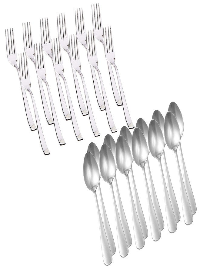 BLeaf Stainless Steel-Spoon & Fork Set (Pack of 24) - Image 1