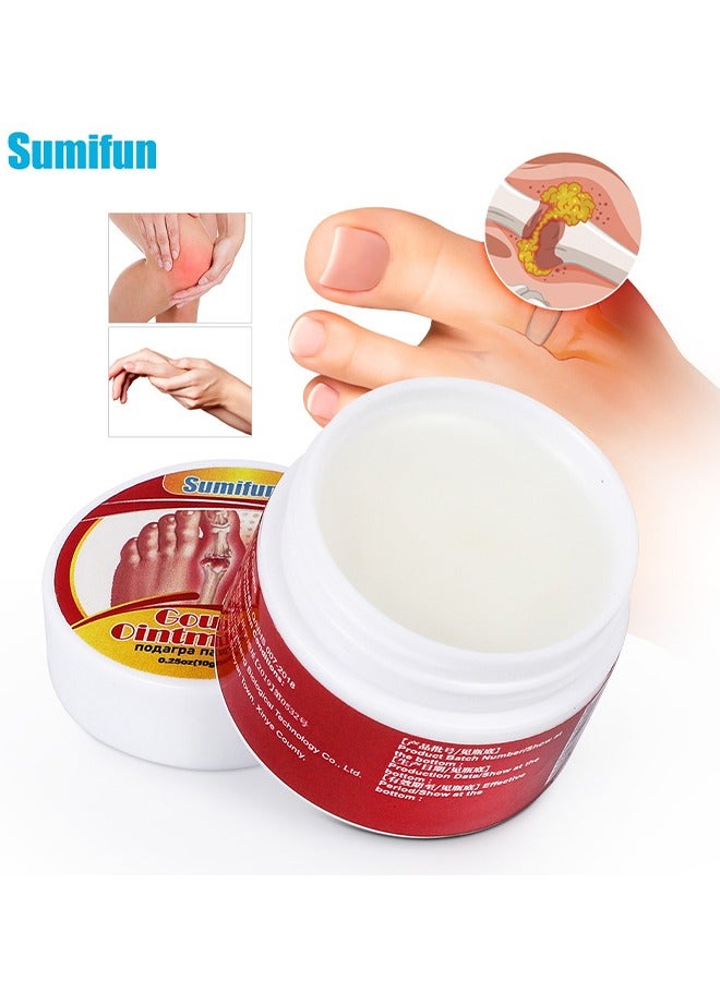 Sumifun Gout Ointment Professional Effective Fast Acting Safe Fast Absorbing Joint Discomfort Relief Cream To Reduce Pain Edema Redness And Inflammation For Toes Knee Joint 10G - Image 1