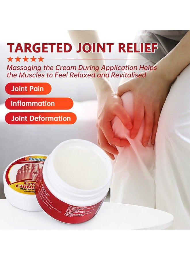 Sumifun Gout Ointment Professional Effective Fast Acting Safe Fast Absorbing Joint Discomfort Relief Cream To Reduce Pain Edema Redness And Inflammation For Toes Knee Joint 10G - Image 3