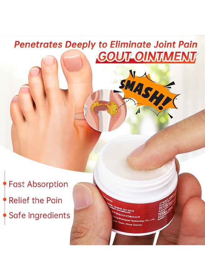 Sumifun Gout Ointment Professional Effective Fast Acting Safe Fast Absorbing Joint Discomfort Relief Cream To Reduce Pain Edema Redness And Inflammation For Toes Knee Joint 10G - Image 4