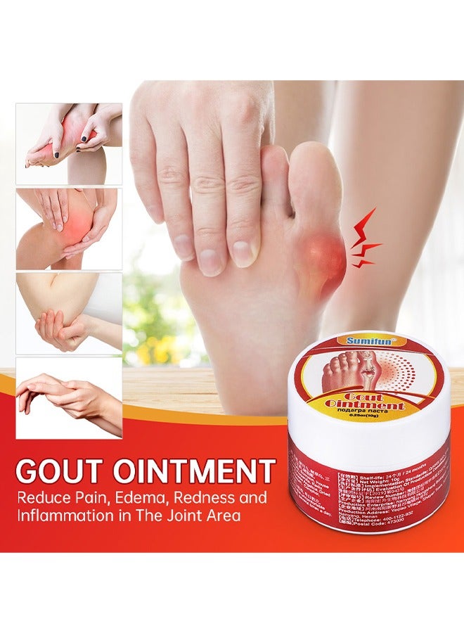 Sumifun Gout Ointment Professional Effective Fast Acting Safe Fast Absorbing Joint Discomfort Relief Cream To Reduce Pain Edema Redness And Inflammation For Toes Knee Joint 10G - Image 5