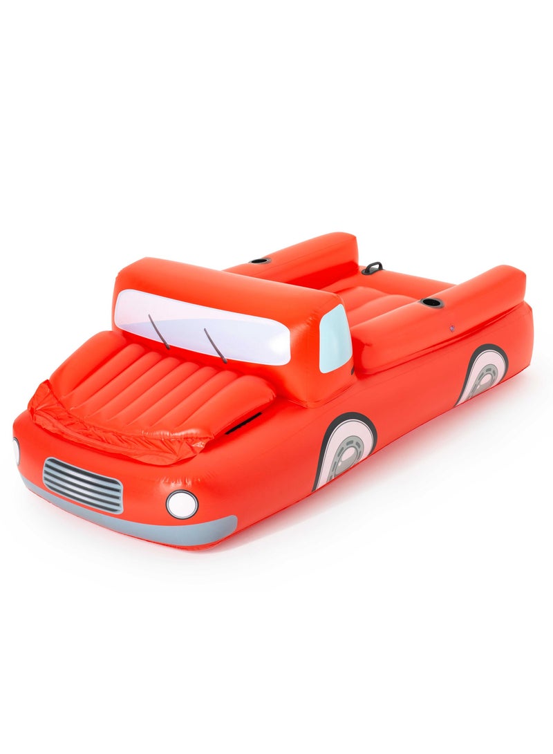 Bestway Hydro-Force Red Truck Inflatable Lounge 280x149cm | Inflatable Ride-on | Pool Float | Summer Water Toy | Pool & Beach Toy - Image 2