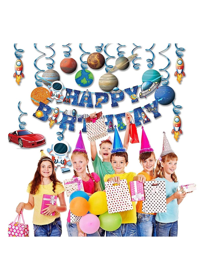 LA FIESTA Space Theme Birthday Decorations for Kids  - Image 4
