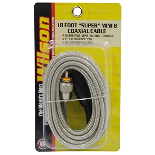 Wilson Antennas 305-820 18ft Coax Cable with PL-259 Connectors CB Antenna Mini 8 Cable, Clear - Image 4