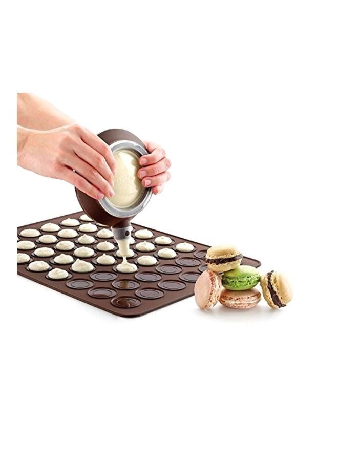 Macaron Baking Mat Brown 15.8x11.8x14.6inch - Image 2