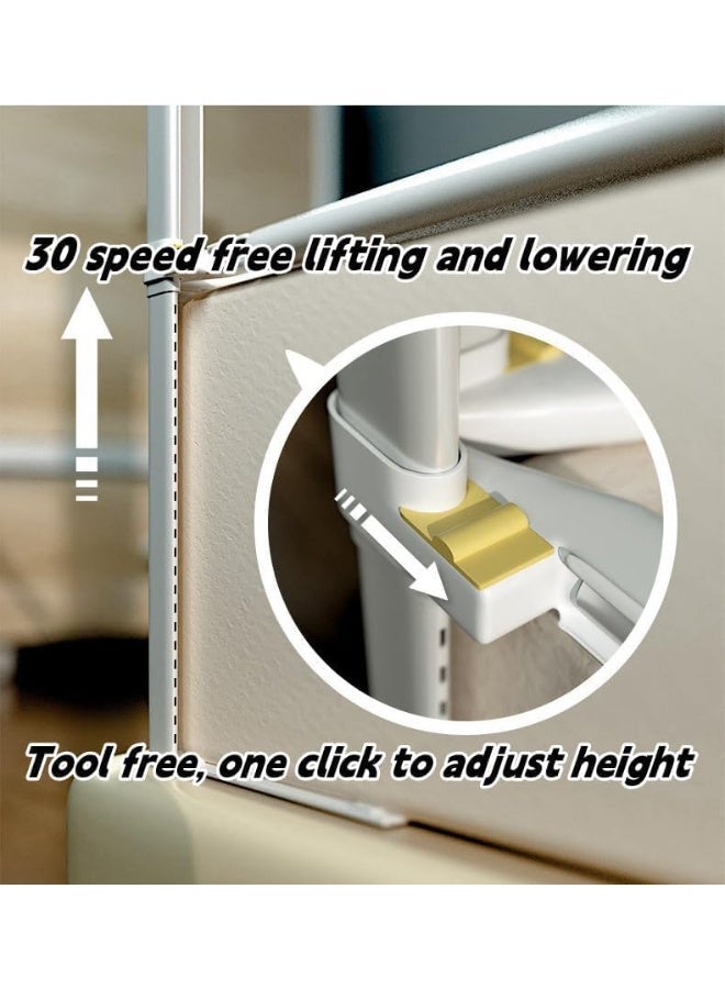 NANAO 1Pack Foldable Bed Rails Guard for Baby Long Bed Guard Fence,Swing Down Bed Guards with Adjustable Height,Safety Guardrail for Full Size,Side Bed Falling Protector,Safety Child Lock (pink, 2m/6.5ft) - Image 5