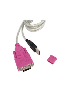 Usb 2.0 to serial rs232 db9 9 pin adapter cable pda cord gps converter Clear