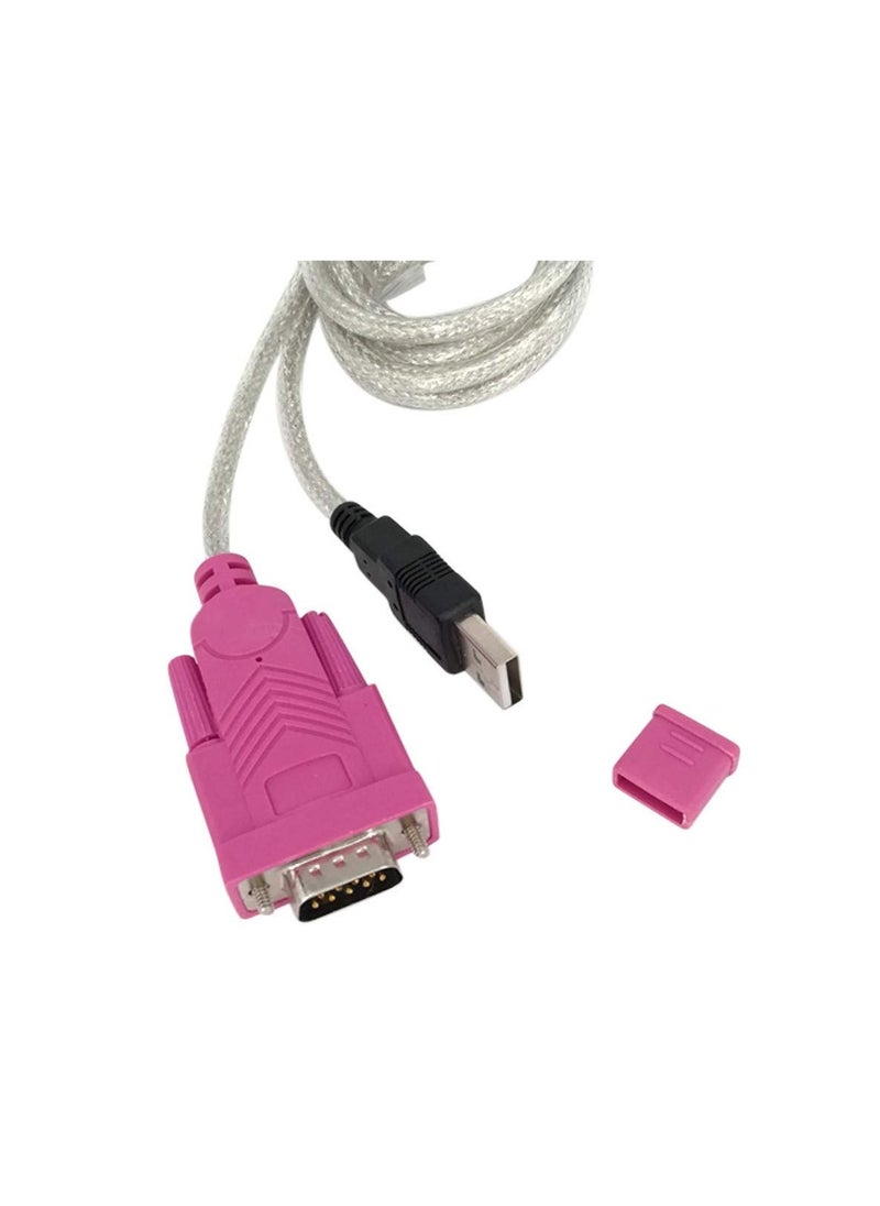 Zero - Usb 2.0 to serial rs232 db9 9 pin adapter cable pda cord gps converter Clear - Image 1