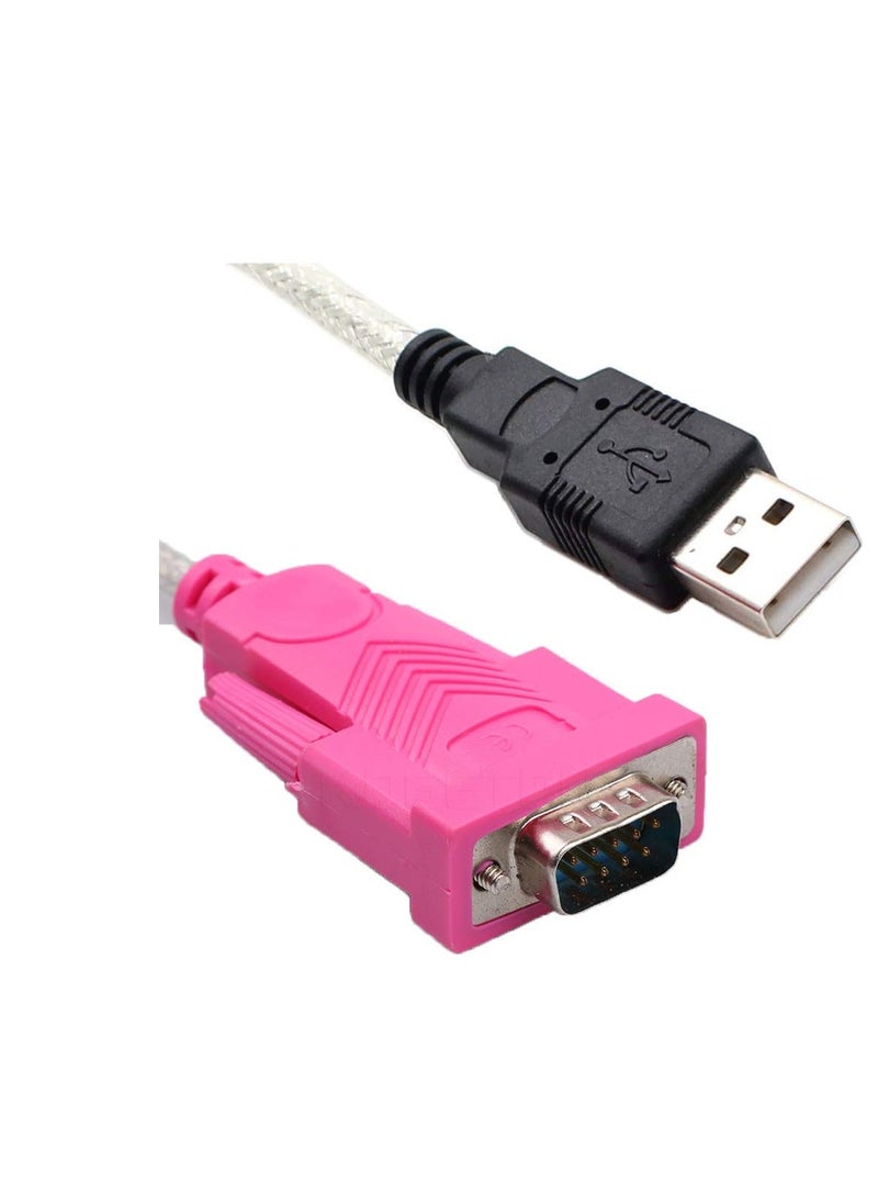 Zero - Usb 2.0 to serial rs232 db9 9 pin adapter cable pda cord gps converter Clear - Image 1