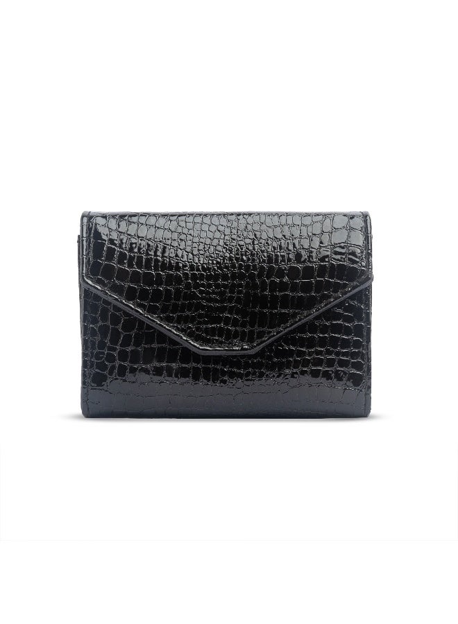 BOU Mermaid Micro Flap Bag - Scarce Black Crocodile - Image 2