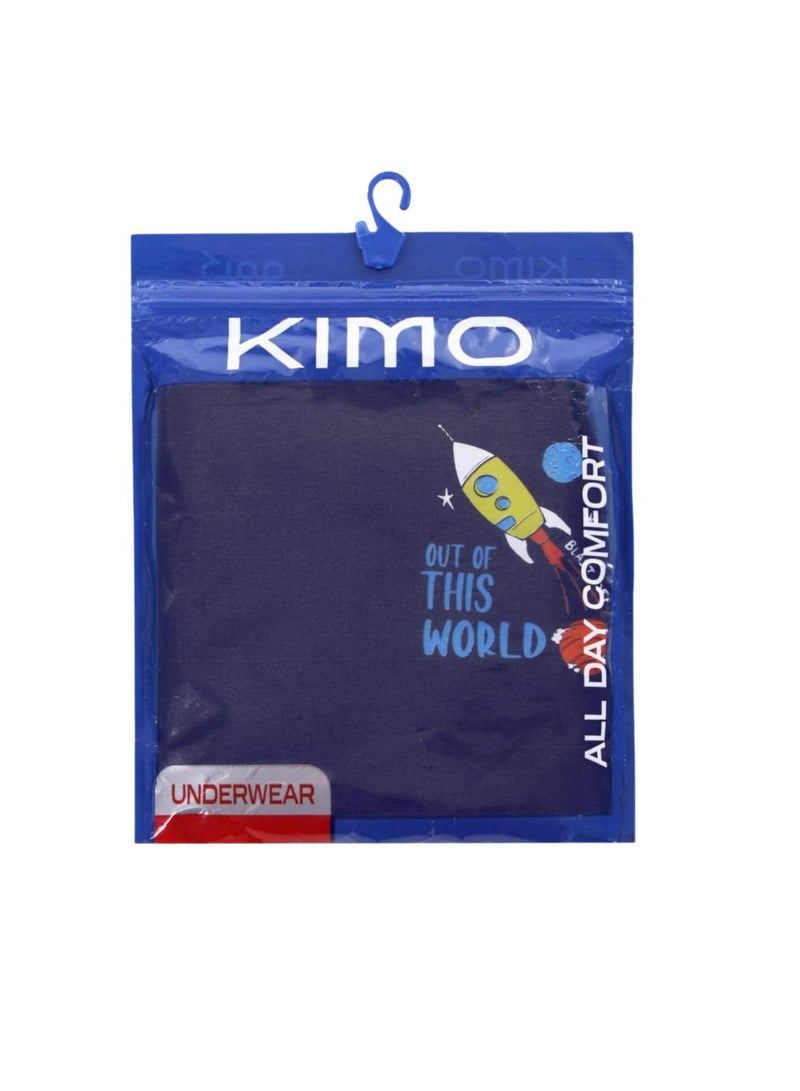 كيمو مجموعة من قطعتين من قميص داخلي وبوكسر للأولاد، ملابس داخلية قطنية - Image 3