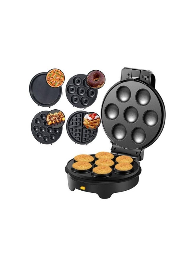 sokany 5 IN 1 Multi Snacks Maker with Donut-Meatball-Waffle-Cake-Pizza Non Stick Detachable Plates,1000W,SK-08093 - Image 1