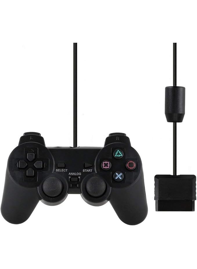 PS2 Wired Controller for Sony PlayStation 2 Black - Image 1
