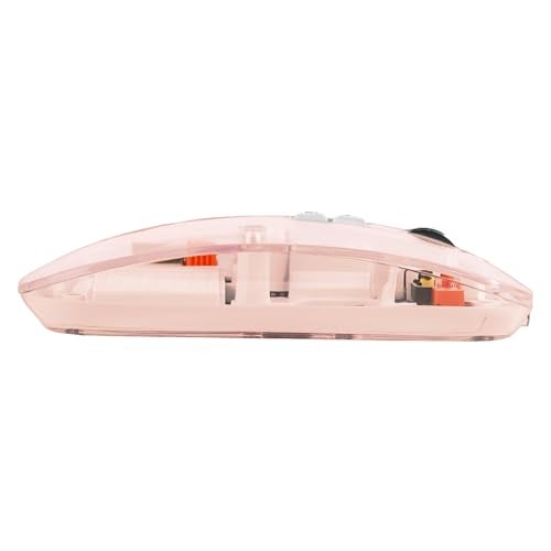 Arctic Fox Clearview Transparent Wireless and Bluetooth Rechargeable Mouse, USB Receiver,LED Battery Magic Silm for Office/PC/Mac/Laptop/Apple/ipad(Pink) - Image 5