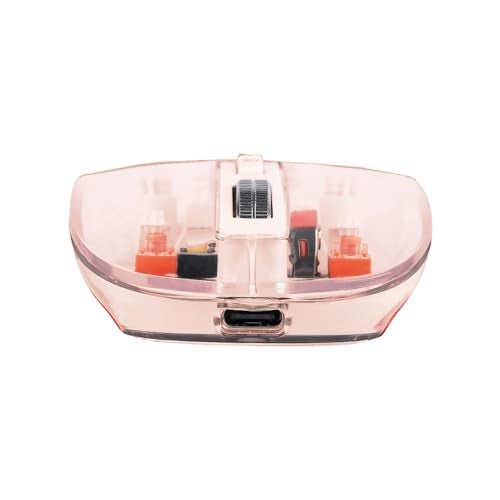 Arctic Fox Clearview Transparent Wireless and Bluetooth Rechargeable Mouse, USB Receiver,LED Battery Magic Silm for Office/PC/Mac/Laptop/Apple/ipad(Pink) - Image 3