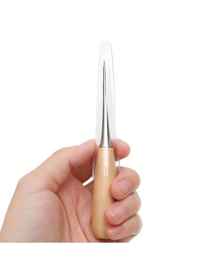 BeeSpring Leather Sewing Awl Wood Handle Drillable Awl Pin Punching Hole Maker Stitching Overstitch Sewing Awl Kit - Image 4