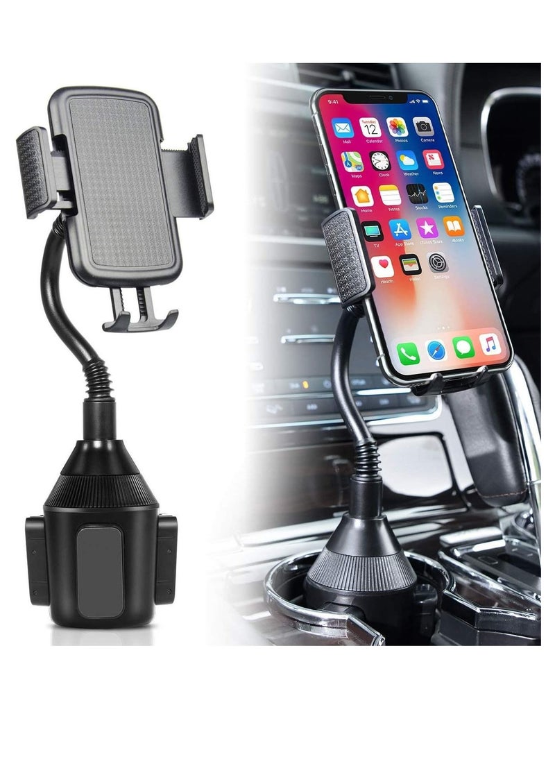 ELTRAZONE Cup Holder Phone Mount Universal Adjustable Gooseneck Cup Holder Cradle Car Mount for Cell Phone iPhone Xs/XS Max/X/8/7 Plus/Galaxy - Image 1