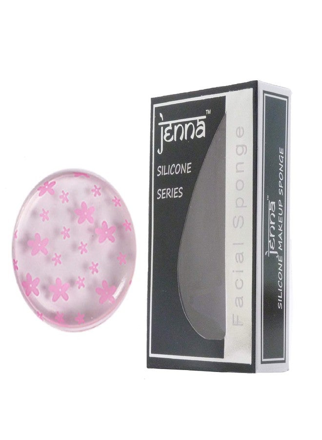 Jenna Silicone Makeup Sponge, Round Flower, Pink - Image 3