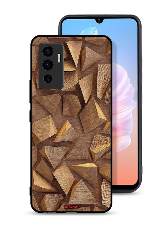 Tolwak Vivo V23e 4G Protective Case Cover Wood Pieces Art - Image 1