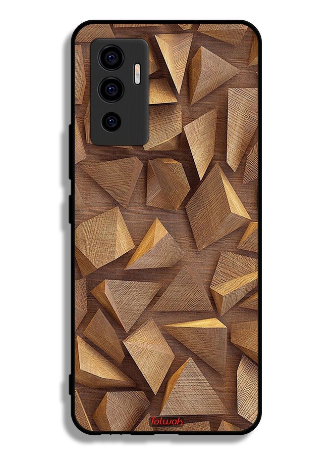 Tolwak Vivo V23e 4G Protective Case Cover Wood Pieces Art - Image 2