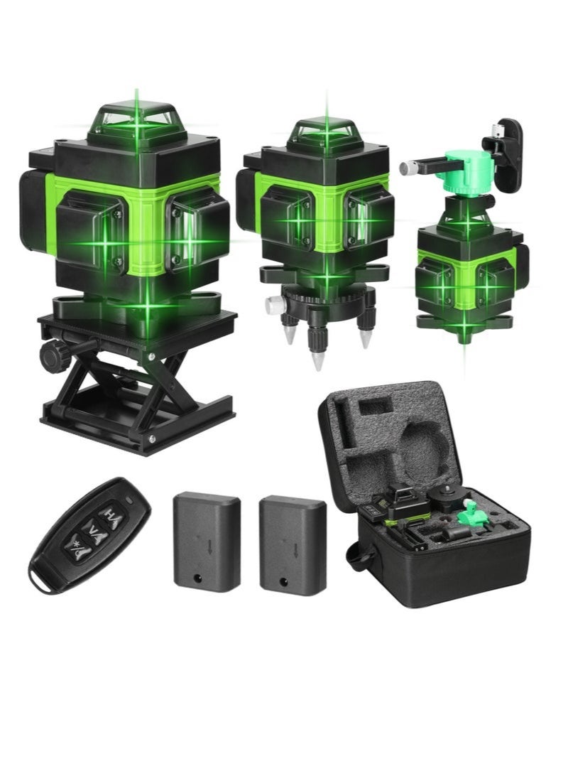 Multifunctional 4D 16 Lines Laser Level 3° Self-leveling Machine USB Rechargeable Lithium Battery Leveling Tool with Vertical Horizontal Tilt Lines - Image 1