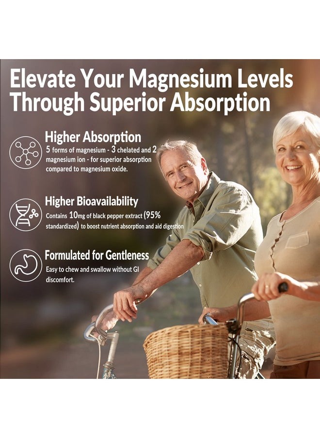 NEVISS - Sugarfree Magnesium Filled Gummies 400Mg Of Magnesium Glycinate Malate Taurate Citrate Chloride Magnesium Potassium Supplement W/Vitamin D3 Zinc & Ashwagandha Supports Mood Energy Muscle 60Cts - Image 1