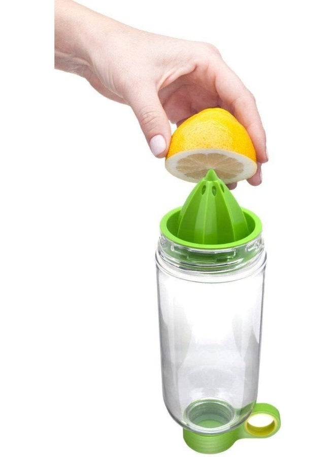 Citrus Zinger Fruit Infuser Water Bottle, Green - Image 4