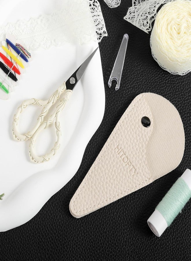 HITOPTY Vintage Small Embroidery Scissors with Cover Detail Shears Mini Scissor for Needlework Threading Sewing Craft DIY Tools Home Travel Use - Image 5