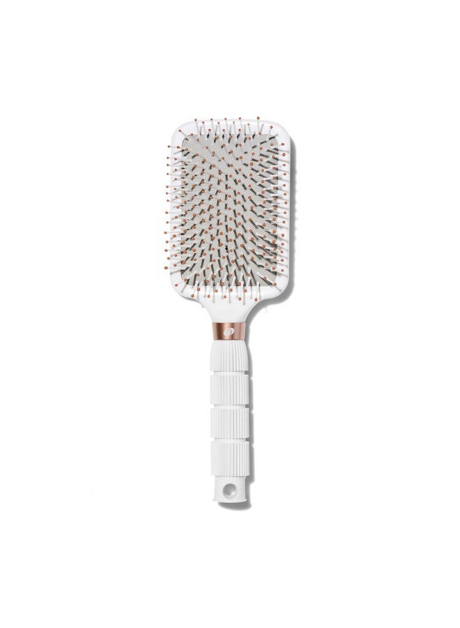 T3 Smooth Paddle Brush ; Cushioned Body And Wide Flat Base For Gentle Styling ; Heat Resistant Bristles - Image 1