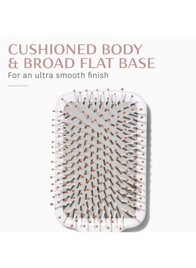T3 Smooth Paddle Brush ; Cushioned Body And Wide Flat Base For Gentle Styling ; Heat Resistant Bristles - Image 4