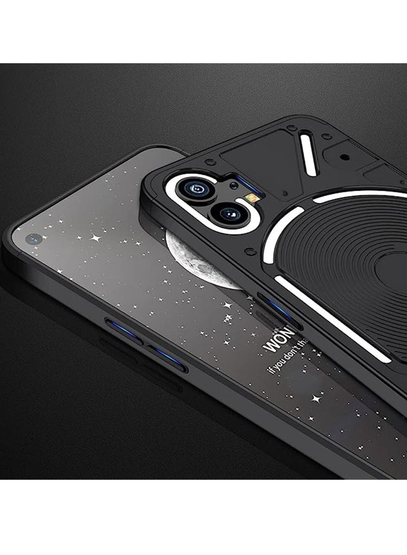 Nothing Phone 1 Case Cover Ultra-Slim PC Anti-Scratch Shockproof Protective Scratch Resistance Back Cover Accessories Protection Compatible with Nothing Phone 1 [3 in 1] - Black