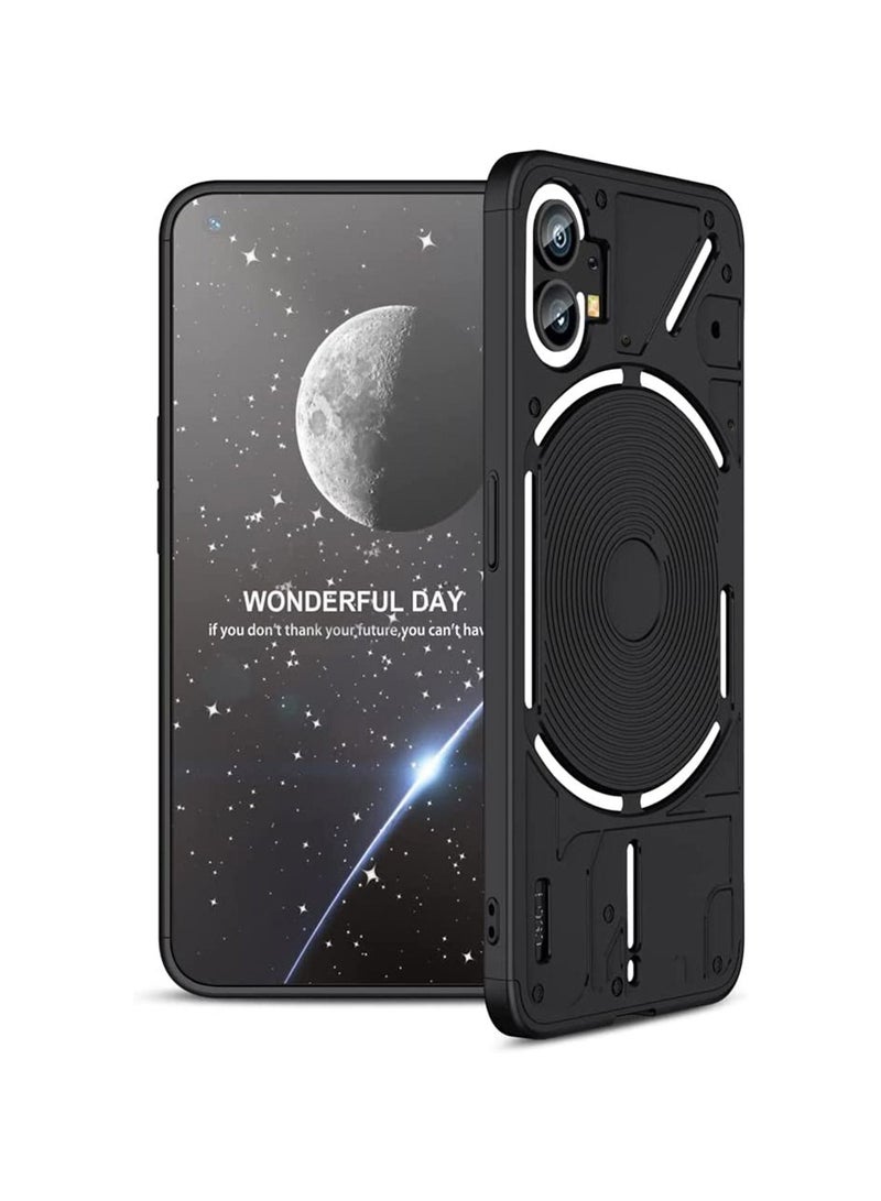 Nothing Phone 1 Case Cover Ultra-Slim PC Anti-Scratch Shockproof Protective Scratch Resistance Back Cover Accessories Protection Compatible with Nothing Phone 1 [3 in 1] - Black