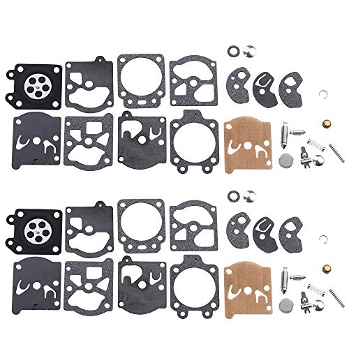 Dalom (Pack of 2) K10-WAT Carburetor Rebuild Kit for WA WT Series 2-Cycle Chainsaw Trimmer Leaf Blower Poulan Craftsman Weedeater Carburetor Diaphragm Gasket Kit - Image 1