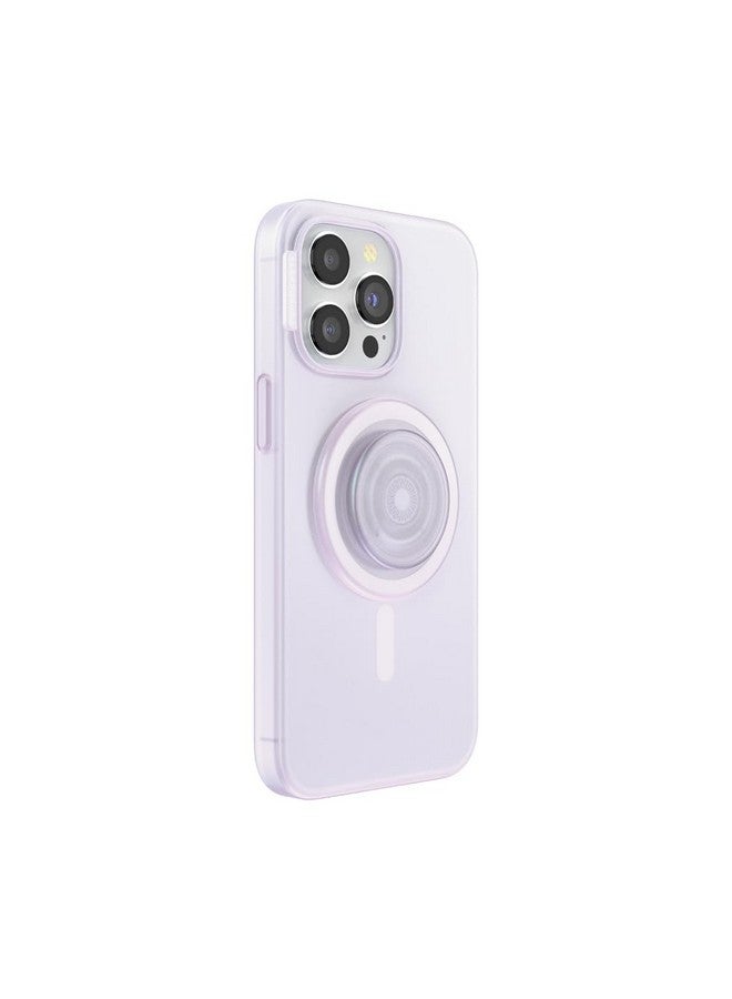 بوب سوكيتس جراب PopSockets لهاتف iPhone 15 Pro Max مع قبضة هاتف دائرية متوافقة مع MagSafe، جراب هاتف لهاتف iPhone 15 Pro Max، متوافق مع الشحن اللاسلكي - شفاف لامع - Image 2