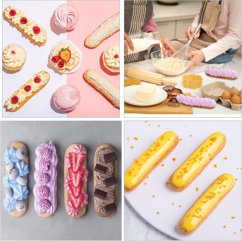 Uncle Jack 12 Pcs Stainless Steel Tart Rings, 5inch Perforated Tart Rings for Baking, Perfect for Small Fruit Crust, French Dessert, Cake (Oval) - Image 2
