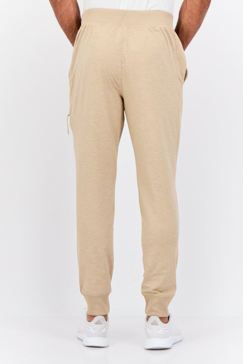 Gaiam Men Regular Fit Heather Jogger Pants, Tan - Image 3