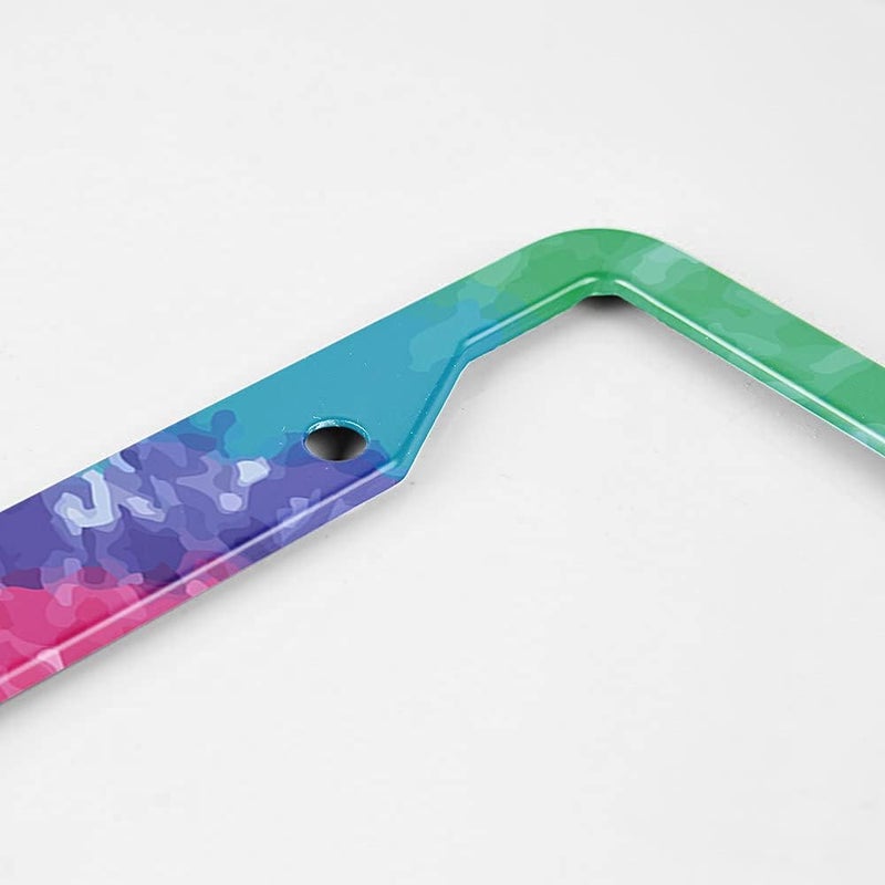 Beabes Tie Dye Colorful License Plate Frame - Image 3