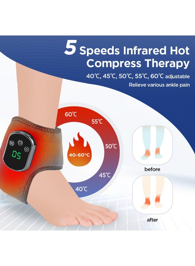 Generic Rechargeable Foot Massager with 5 Heat Settings and 3 Vibration Modes – Electric Ankle Relaxation and Joint Support Multifunctional Therapy Device  - Image 2