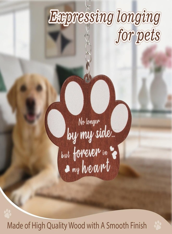 Ricalin Dog Memorial Gifts for Loss of Dog, Rotating Wooden Picture Frame 4x6, Double Sided Display, Pet Memorial Gifts for Dogs with Paw Remembrance Tag, Pet Loss Sympathy Gift - Image 3