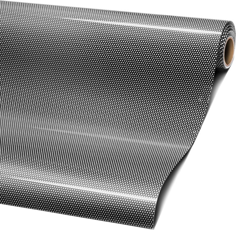 VViViD Black Perforated One-Way Vision Vinyl Automotive Window Wrap Roll (30" x 48" 2 Roll Pack) - Image 1