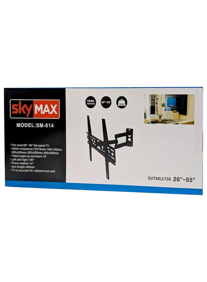 Skymax Heavy-Duty Tilt & Swivel TV Wall Mount SM-814 – Fits 26”–55” Flat Panel TVs, VESA Compatible - Image 3