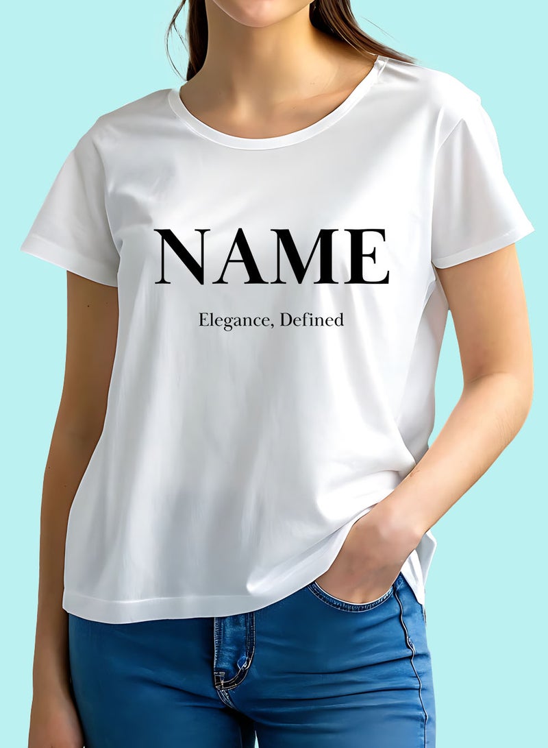 لوحة تيشيرت قطن قابل للتخصيص باسمك مع تصميم عبارة إنجليزية الأناقة في أبهى صورها - Image 3