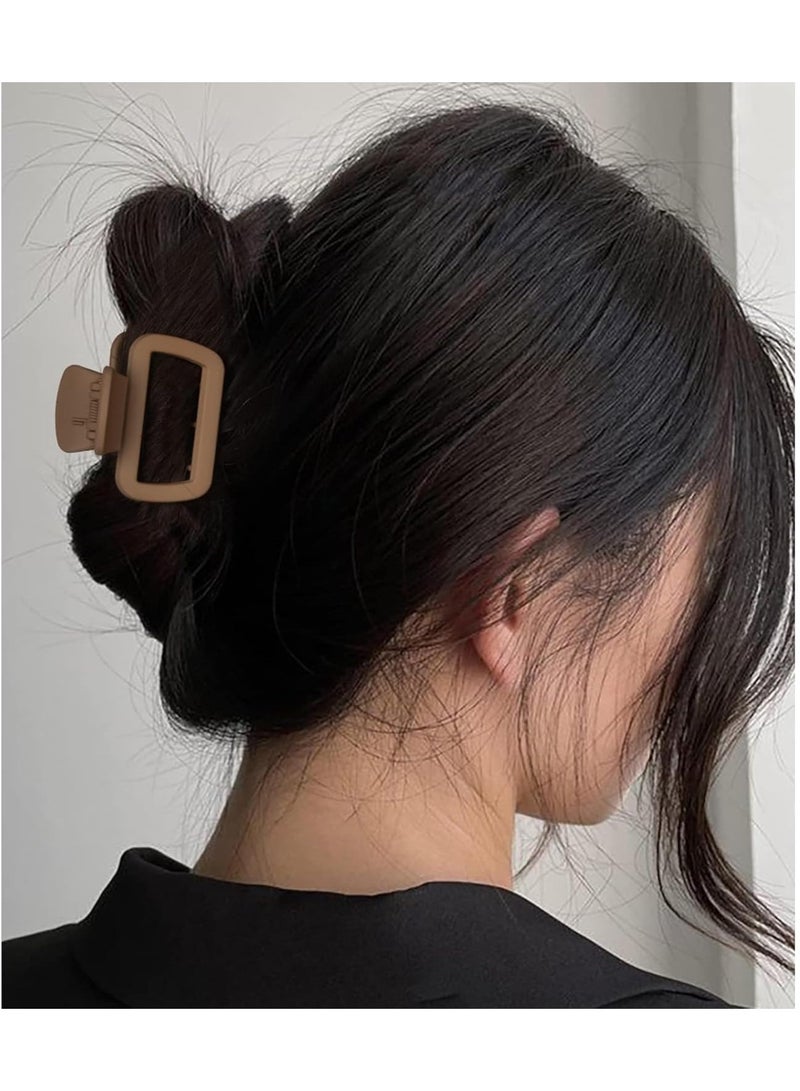 6 Pcs Medium Hair Clips for Women, Small Claw Clips Rounded Trapezoid Matte Neutral Colors Thin Short Hair Accessories for Women and Girls -Neutral, 2Inch - Image 5