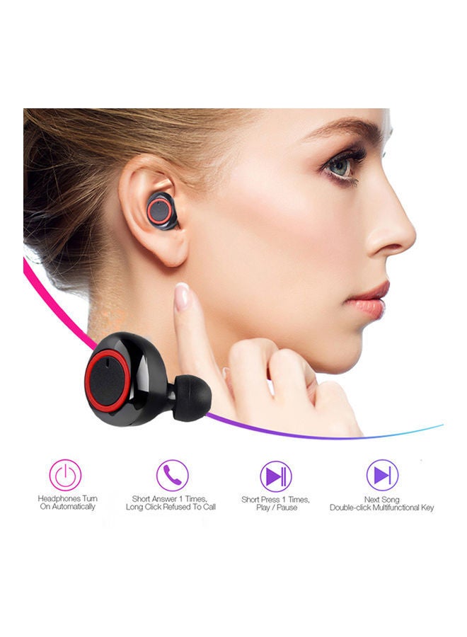 نيبمينينت سماعات رأس ترو ستيريو لاسلكية مع علبة شحن محمولة أسود/ أبيض - Image 4