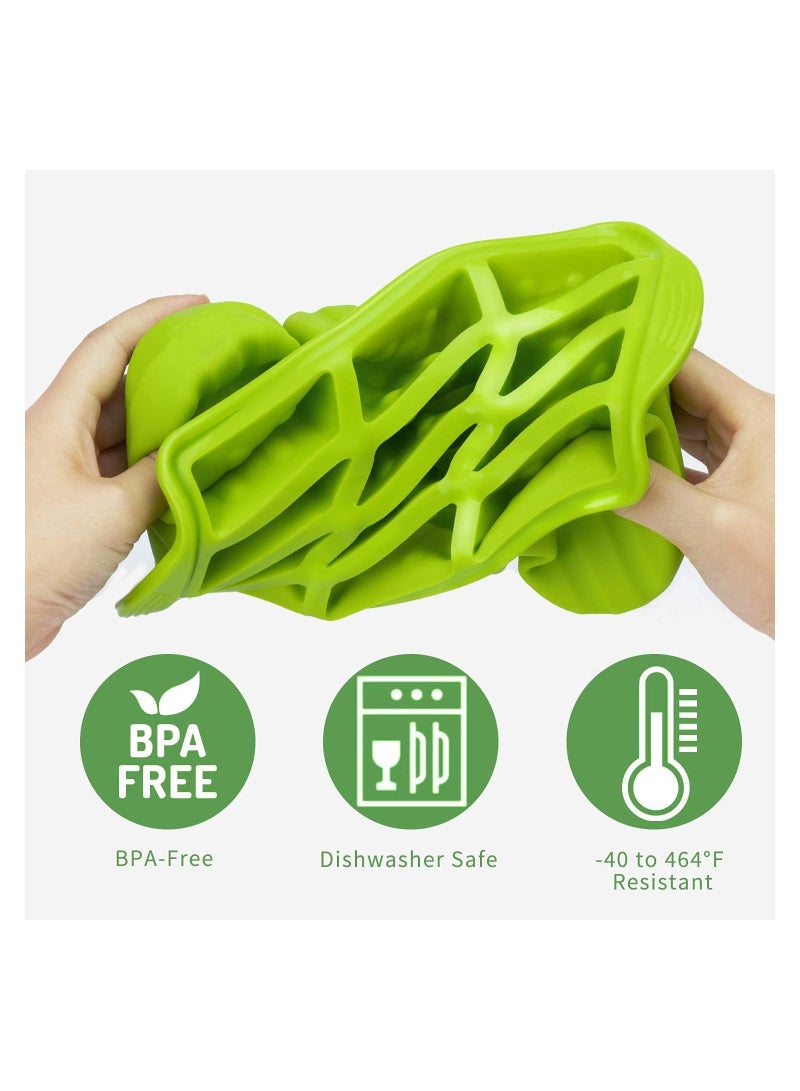 Excefore Popsicle Molds Set, 12 Pieces Silicone Popsicle Molds Easy-Release BPA-free Popsicle Maker Molds Ice Pop Molds Homemade Popsicle Ice Pop Maker, Green - Image 3
