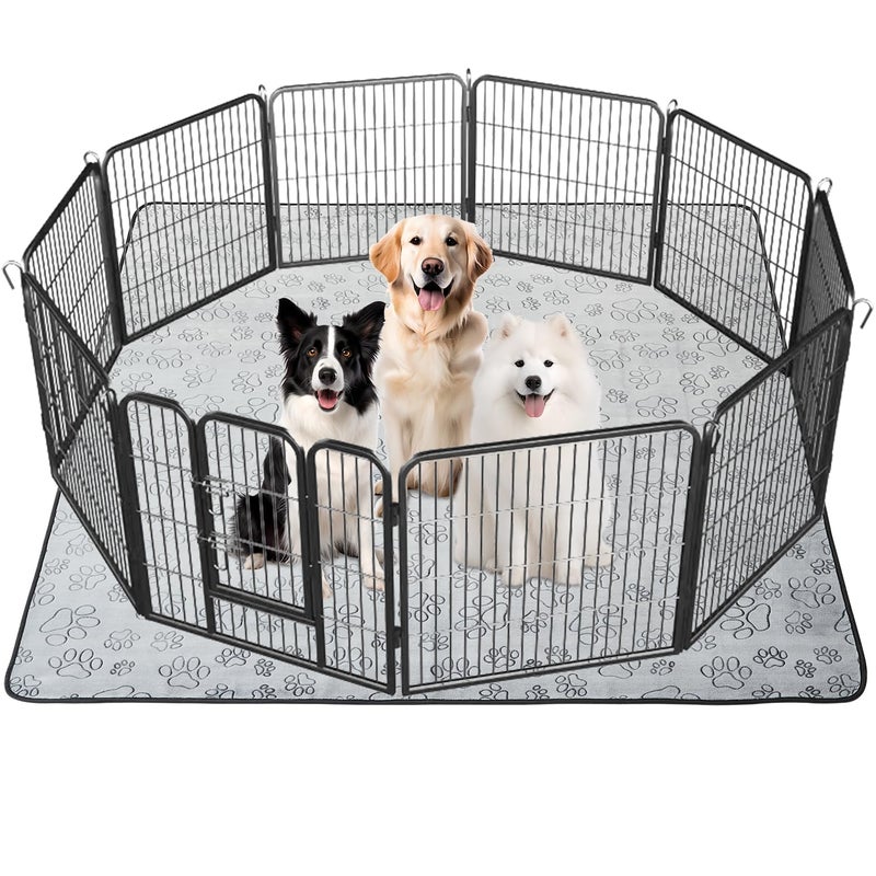 Qeils Reusable Puppy Pads Washable Pee Pads for Dogs Waterproof Non Slip Wee Wee pad Absorbent and Leakproof Training Mats for Potty Crate Playpen Bed Sofa 72x 72